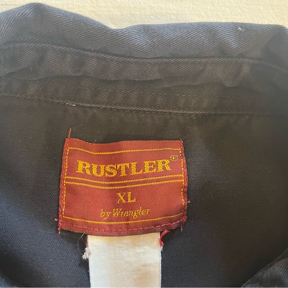 Vintage Rustler By Wrangler Shirt Mens XL Color Block Button down Long Sleeve - Picture 5 of 5